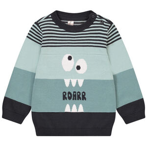 Pull rayé fantaisie pour bébé garçon Main Pull rayé fantaisie pour bébé garçon