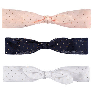 Σετ από 3 κορδέλες με σχέδιο αστεριών σε χρυσό για κορίτσι 