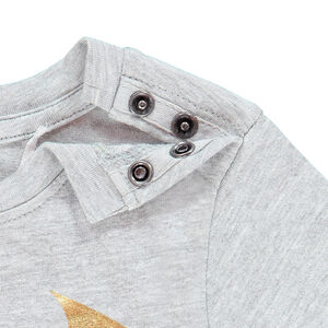 T-shirt μακρυμάνικο γκρι σχέδιο Batman για bebe αγόρι 