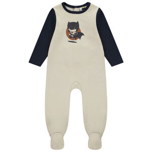 Πιτζάμα βελουτέ με σχέδιο Batman Warner για μωρό αγόρι με διαφορετικές ανοίξεις ανάλογα με την ηλικία 