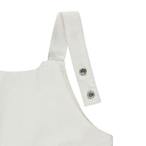 Σαλοπέτα μακριά πάνινη με ασημί λεπτομέρεια για κορίτσι 