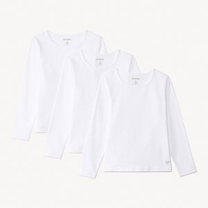 Lot de 3 t-shirts manches longues unis pour fille  Main Lot de 3 t-shirts manches longues unis pour fille