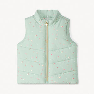 Γιλέκο χωρίς μανίκια με γέμισμα και σχέδιο για κορίτσι μωρού 