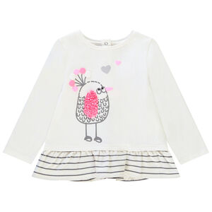 Τουνίκ μακρυμάνικο σχέδιο Πουλί για bebe κορίτσι 