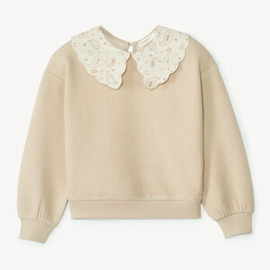 Φούτερ από φλις με γιακά κολάρο και σχέδιο paisley για κορίτσι 