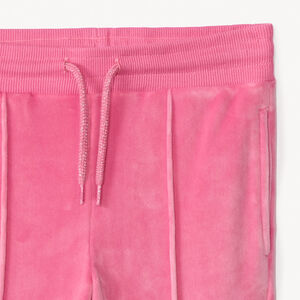 Σετ βελουτέ γιλέκο με κουκούλα και παντελόνι jogging για κορίτσι 