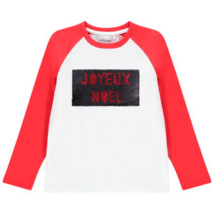 T-shirt de Noël manches longues à sequins magiques pour enfant garçon Main T-shirt de Noël manches longues à sequins magiques pour enfant garçon