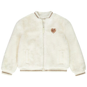 Μπόμπερ με ψεύτικη γούνα και επένδυση sherpa για κορίτσι 