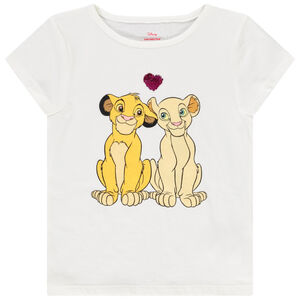 T-shirt manches courtes en jersey print Le Roi Lion Disney pour fille Main T-shirt manches courtes en jersey print Le Roi Lion Disney pour fille