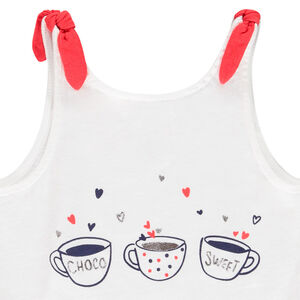 Πιτζάμα court jersey αμάνικο μπλουζάκι + Σορτς για κορίτσι 