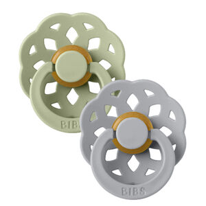 Bibs Πιπιλες Boheme Round Latex 2 Pack- Sage/Cloud No1 