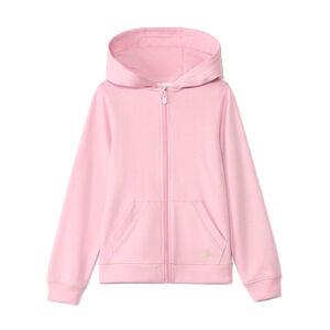 Γιλέκο με κουκούλα από φλις με κέντημα καρδιά για κορίτσι 