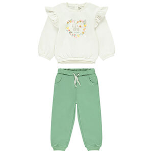 Σύνολο jogging με κέντημα για μωρό κορίτσι 