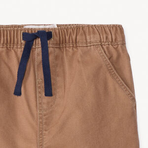 Pantalon uni en toile avec poche ludique pour bébé garçon 
