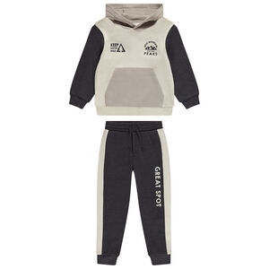 Σέτ jogging + φούτερ με κουκούλα σε εφέ colorblock για αγόρι 
