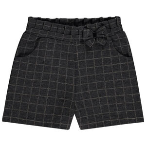 Σορτς καρό με ελαστική μέση για κορίτσι 