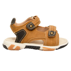 Σανδάλι camel με διπλά velcros για bebe αγόρι 