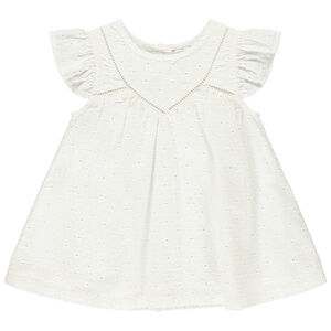 Τουνίκ κοντομάνικη με κέντημα αγγλικού τύπου για μωρό κορίτσι  Main Τουνίκ κοντομάνικη με κέντημα αγγλικού τύπου για μωρό κορίτσι