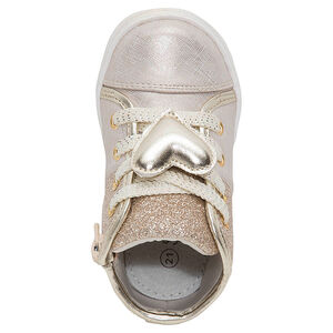 Βρεφικά κοριτσίστικα παπουτσάκια με χρυσαφί παγιέτες 