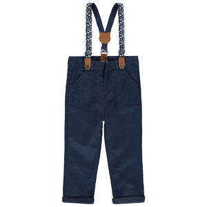 Pantalon en coton à bretelles amovibles Main Pantalon en coton à bretelles amovibles