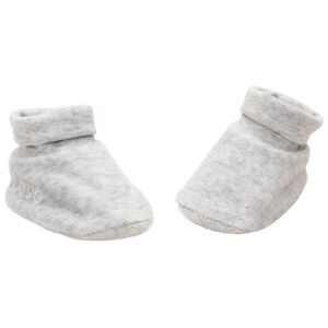 Βρεφικά παπουτσάκια βελουτέ με μήνυμα κεντημένο 