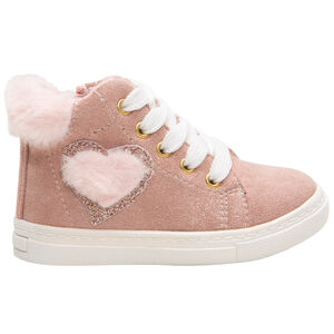 Μποτάκια από συνθετικό δέρμα με νότες από συνθετική γούνα 