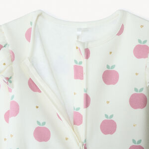 Φορμάκι με επένδυση sherpa και σχέδιο μήλα για bebe κορίτσι 