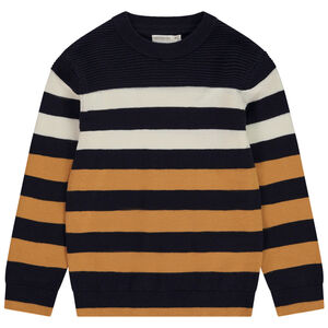 Πουλόβερ κοντό με φαντεζί πλέξη για κορίτσι 