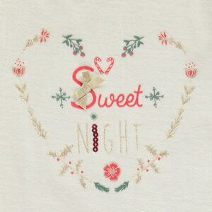 Σετ πιτζάμας Χριστουγέννων 2 τμχ. από βελουτέ με σχέδιο καρδιά για κορίτσι 