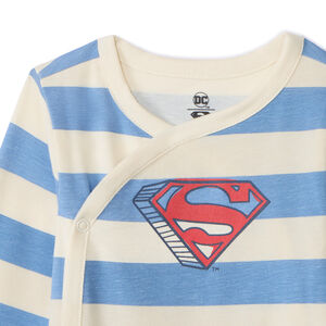 Σετ 3 bodies μακρυμάνικα Superman για bebe αγόρι με διαφορετικό άνοιγμα ανάλογα με την ηλικία 