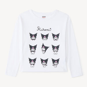 T-shirt κοριτσιού με μακριά μανίκια και τύπωμα Kuromi 