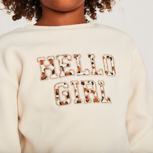 Φούτερ πολαρέ oversize με patchs Moucheté για κορίτσι 