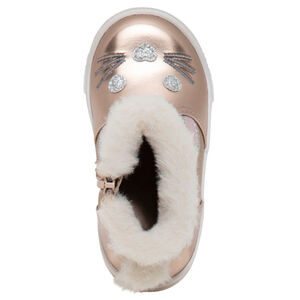 Μπότες 1/2 bi-matière με ζωάκια και κολάρο με ψεύτικη γούνα 