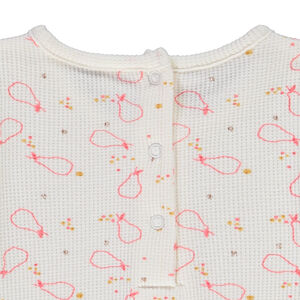 Πιτζάμα 2 τμχ. με σχέδιο από μέλι και αχλάδια για bebe κορίτσι 