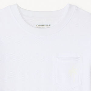 T-shirt en maille fantaisie imprimé palmier pour garçon 