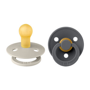 Bibs Πιπιλες Colour 2 Pack No 1 – Sand/Iron  Main Bibs Πιπιλες Colour 2 Pack No 1 – Sand/Iron