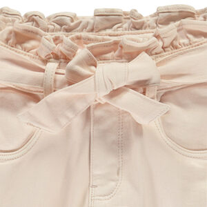 Τζιν paperbag μονόχρωμο με ζώνη για κορίτσι 