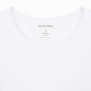 Σετ 3 κοντομάνικα μπλουζάκια jersey μονόχρωμα λευκά για κορίτσι 