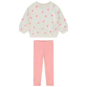 Σύνολο jogging με τύπωμα καρδιές για μωρό κορίτσι 