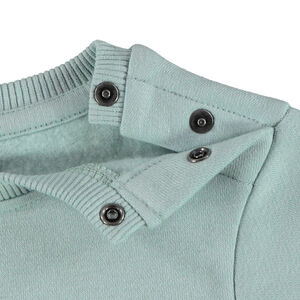 Φούτερ μακρυμάνικο με κέντημα και εφέ βουρτσιστού για μωρό αγόρι 