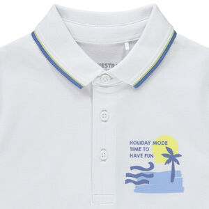 Πόλο κοντομάνικο με σχέδιο Μύκονος για αγόρι 