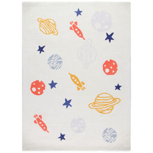 Χαλάκι δωματίου πλεκτό με σχέδιο πλανητών 