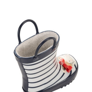 Μπότες βροχής από καουτσούκ με ρίγες για κορίτσι 