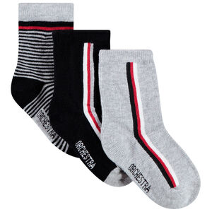 Lot de 3 paires de chaussettes normales à rayures 