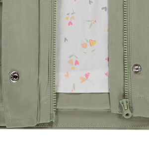 Αντιανεμικό με επένδυση με σχέδιο λουλούδια για μωρό κορίτσι 