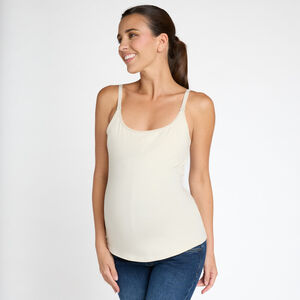 Αμάνικο μπλουζάκι θηλασμού σε μονόχρωμο σχέδιο με λεπτές τιράντες για γυναίκες 