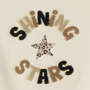 Φούτερ bi-matière σε ημιδιαστατική γραμμή με κεντήματα για κορίτσι 