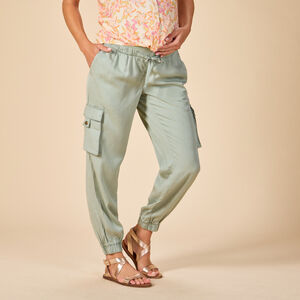 Παντελόνι εγκυμοσύνης με τσέπες cargo και ψηλή ζώνη 