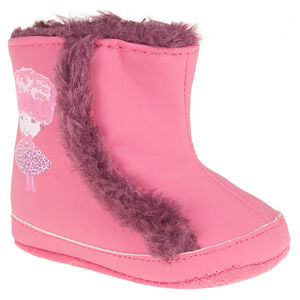 Bottines avec print et fausse fourrure 