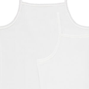 Σετ με 2 μονόχρωμα αμάνικα βαμβακερά φανελάκια με τυπωμένο λογότυπο 